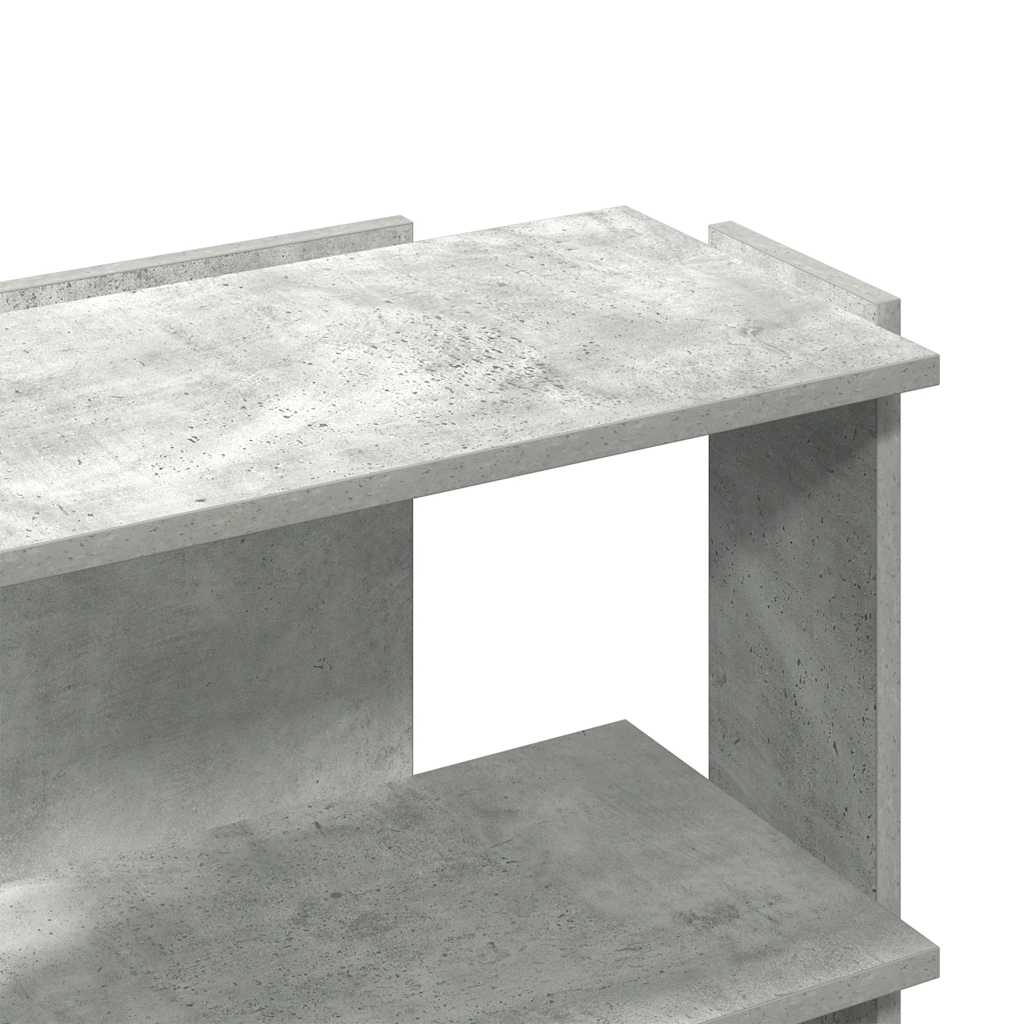 bogreol 60x30x60 cm 3 hylder konstrueret træ betongrå