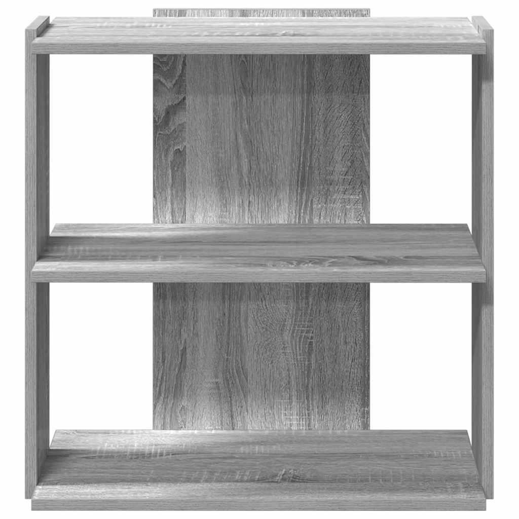 bogreol 60x30x60 cm 3 hylder konstrueret træ grå sonoma-eg