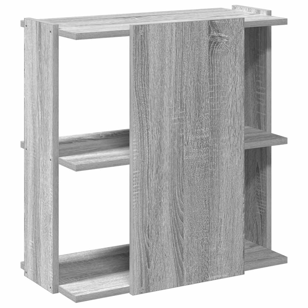 bogreol 60x30x60 cm 3 hylder konstrueret træ grå sonoma-eg