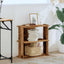 bogreol med 3 hylder 60x30x60 cm konstrueret træ antikt træ