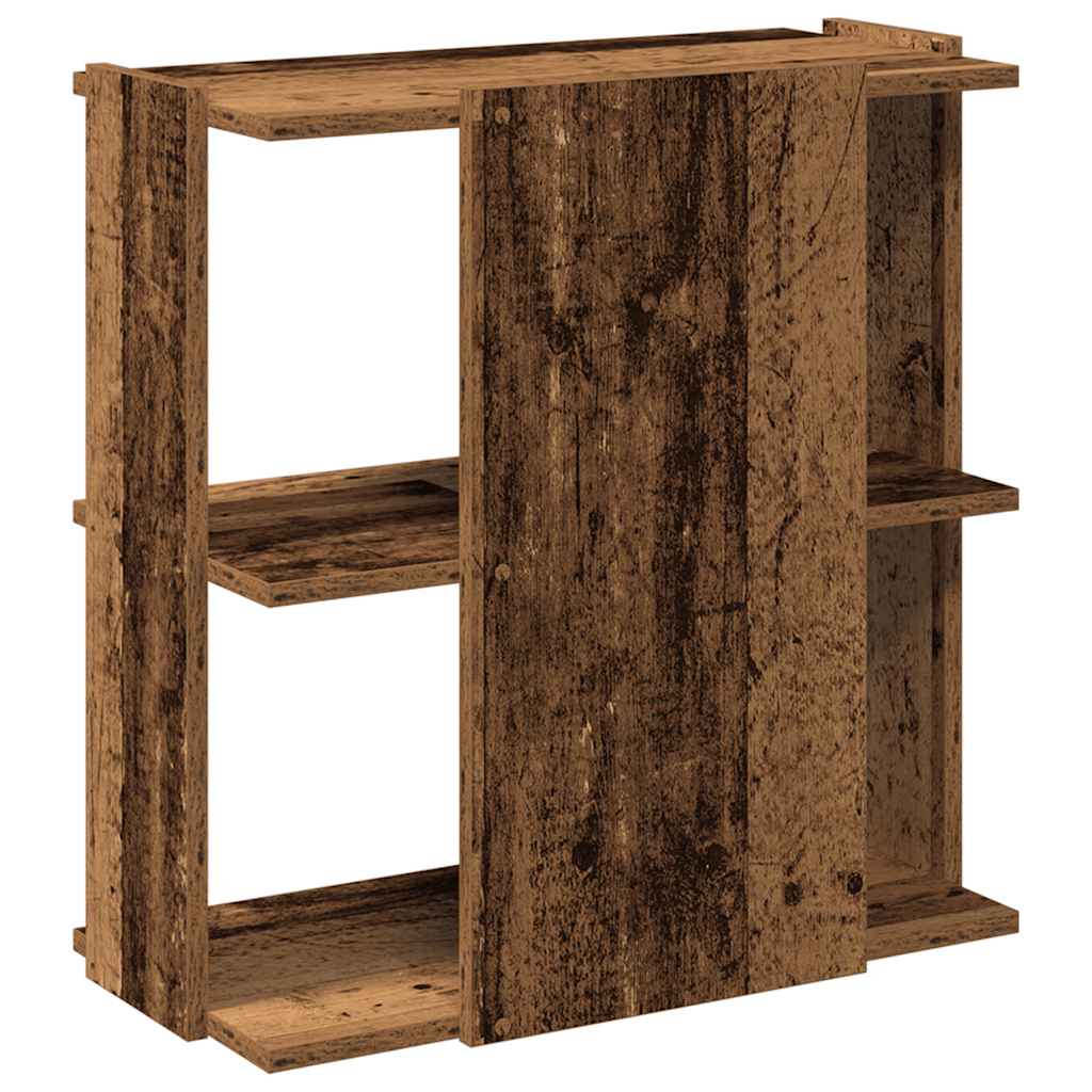 bogreol med 3 hylder 60x30x60 cm konstrueret træ antikt træ