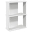 bogreol med 3 hylder 60x30x80 cm konstrueret træ hvid
