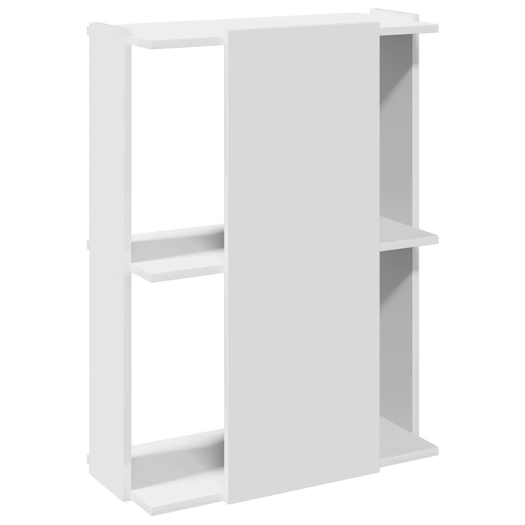 bogreol med 3 hylder 60x30x80 cm konstrueret træ hvid