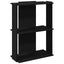bogreol med 3 hylder 60x30x80 cm konstrueret træ sort