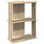 bogreol 60x30x80 cm 3 hylder konstrueret træ sonoma-eg