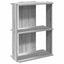 bogreol 3 hylder 60x30x80 cm konstrueret træ grå sonoma-eg