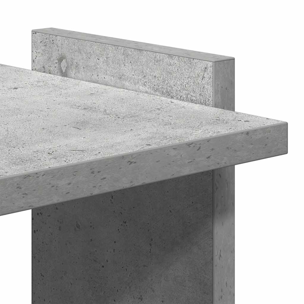 bogreol 60x30x120 cm 3 hylder konstrueret træ betongrå