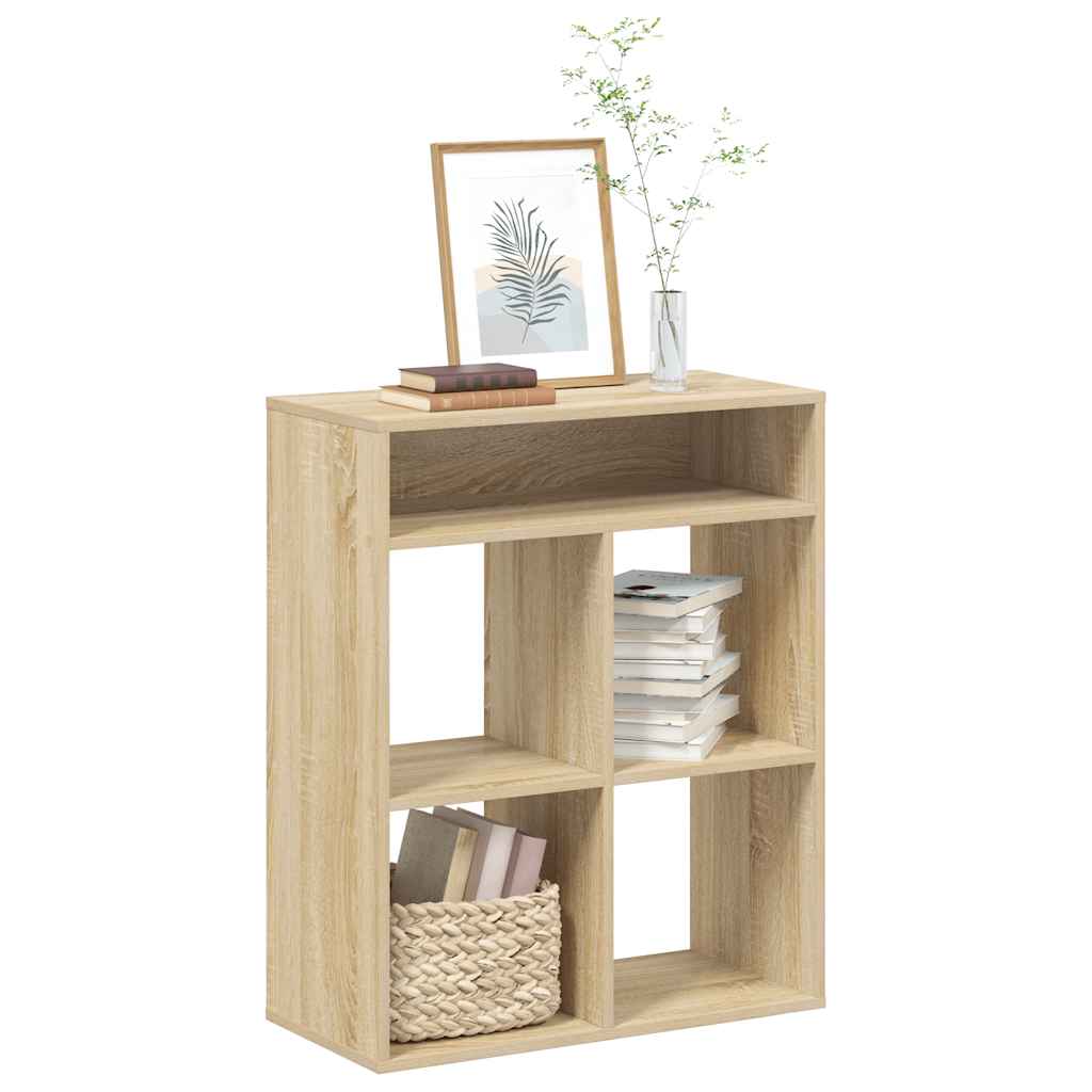 bogreol 66x31x80 cm konstrueret træ sonoma-eg