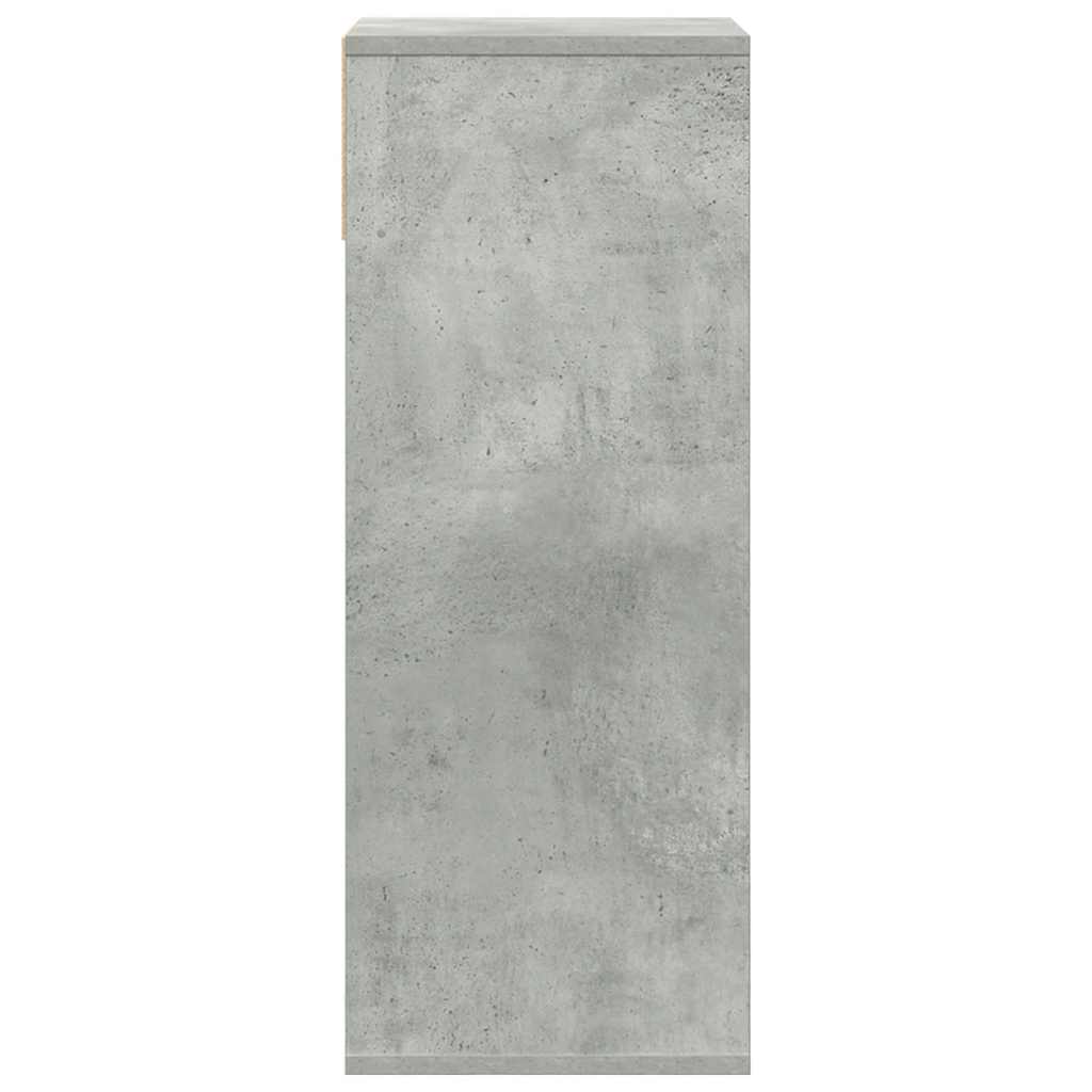 bogreol 34x31x80 cm konstrueret træ betongrå