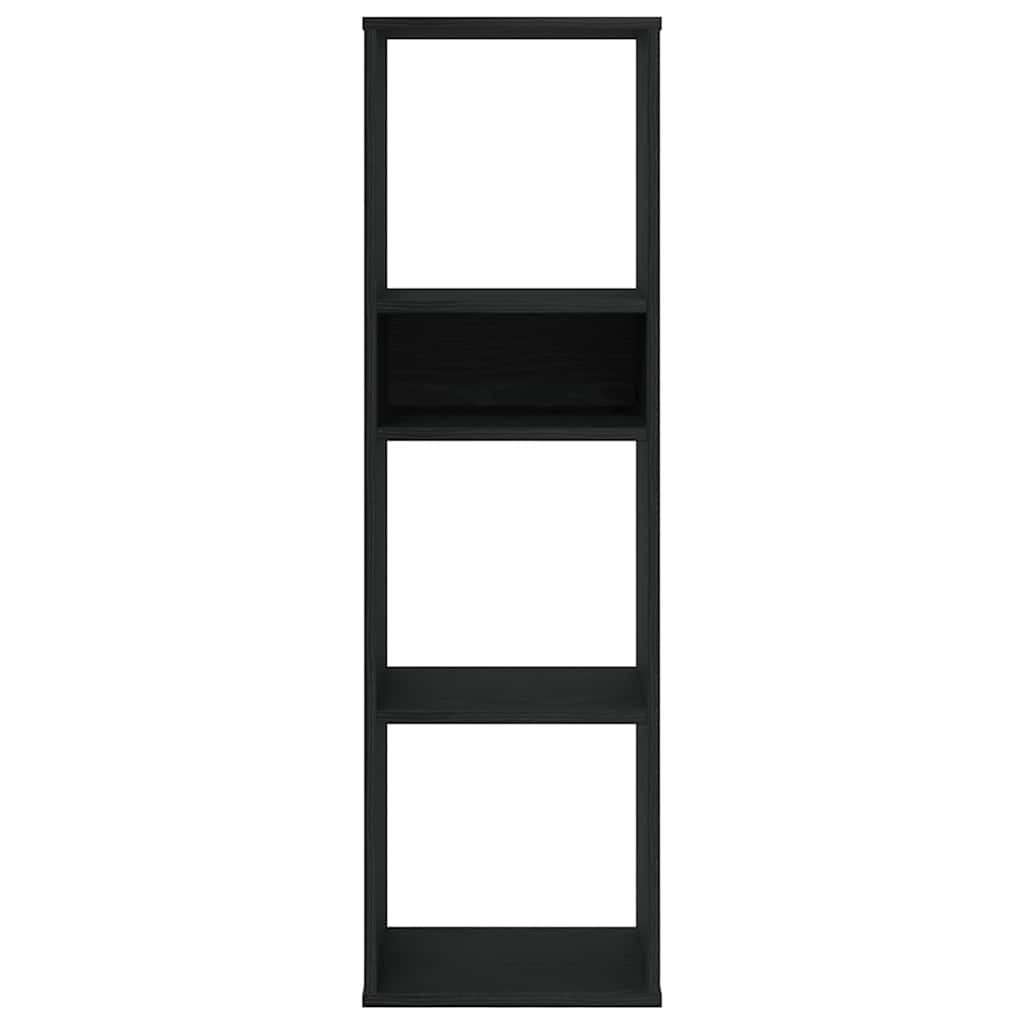 bogreol 34x31x112 cm konstrueret træ sort