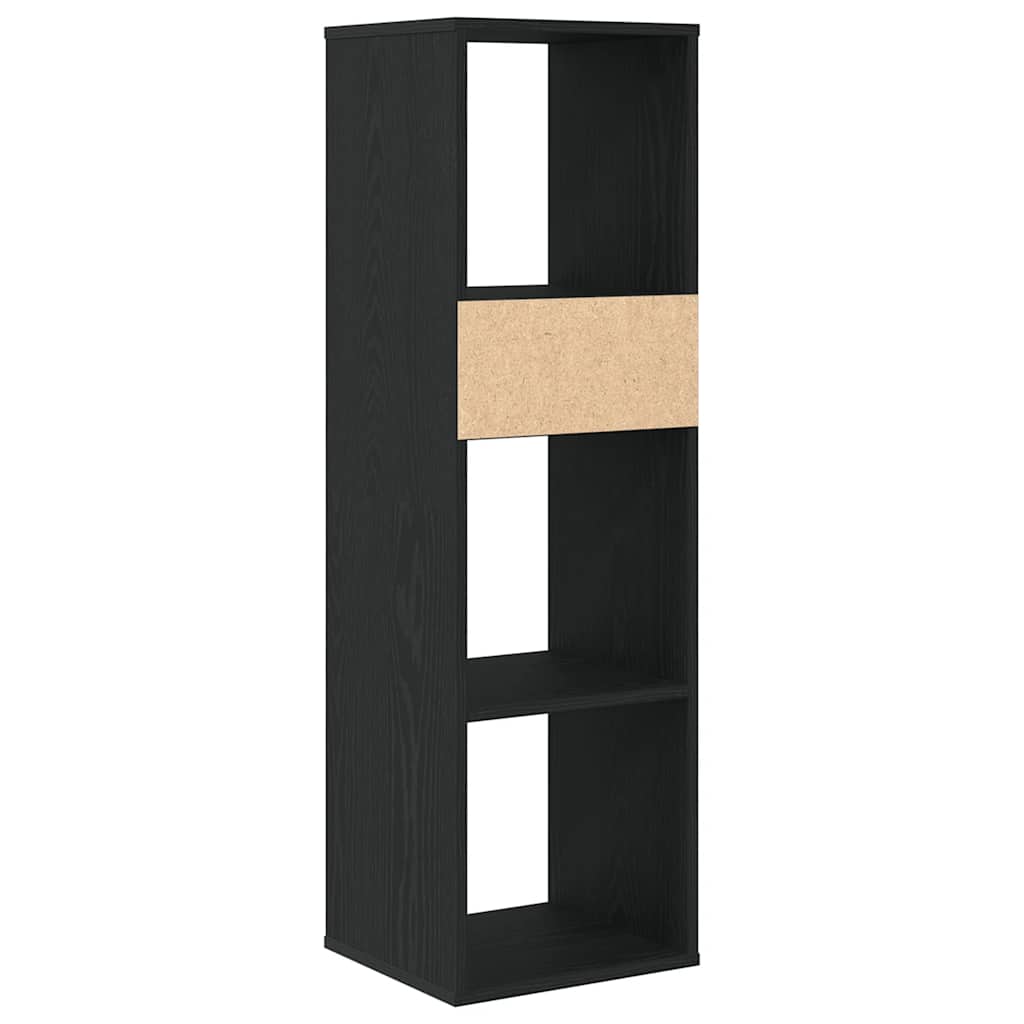 bogreol 34x31x112 cm konstrueret træ sort