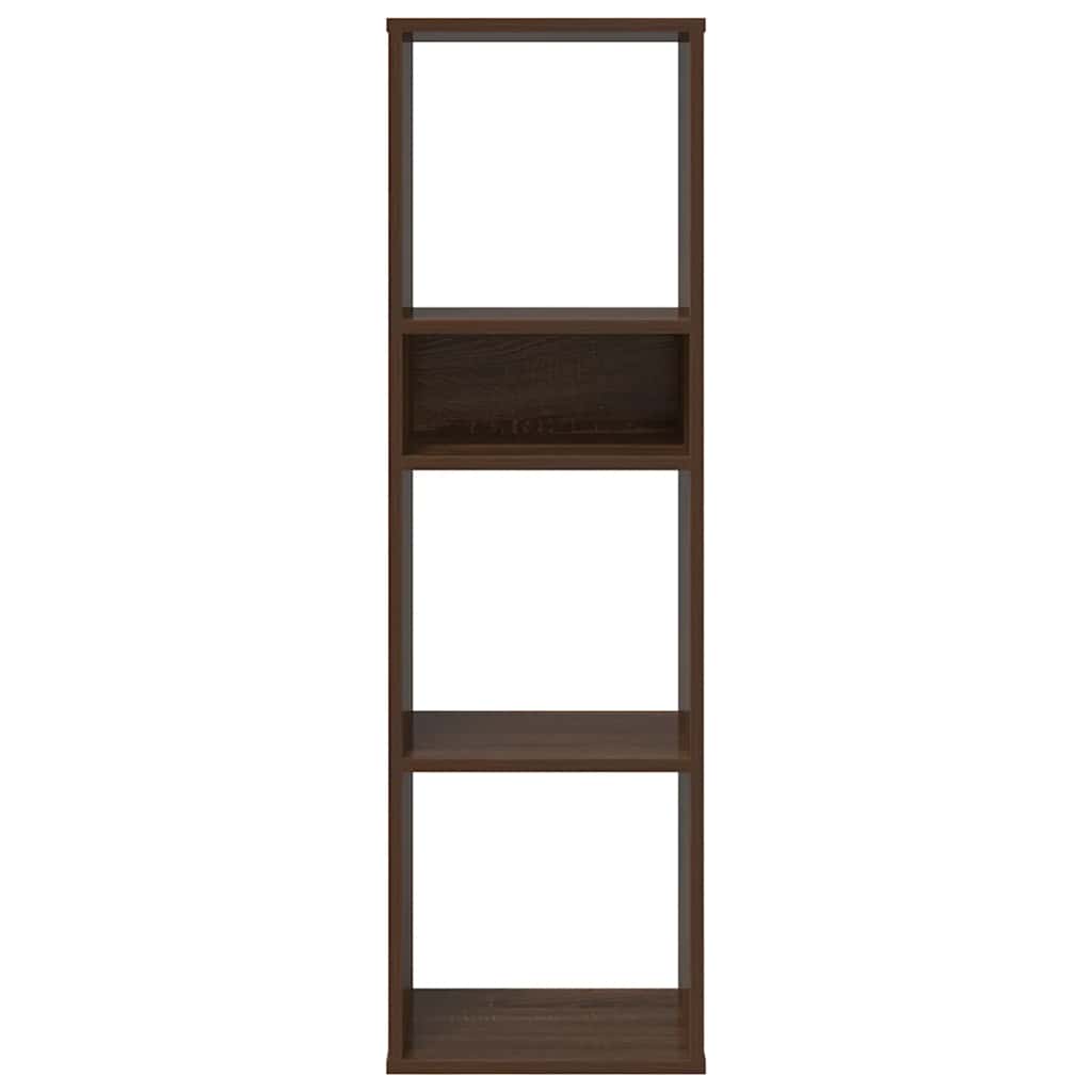 bogreol 34x31x112 cm konstrueret træ brun egetræsfarve