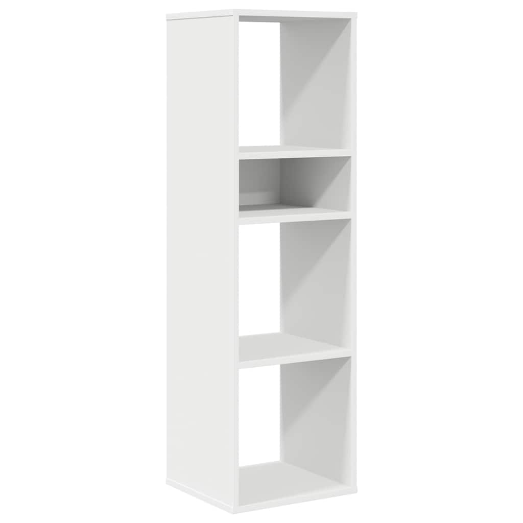 bogreol 34x31x112 cm konstrueret træ hvid