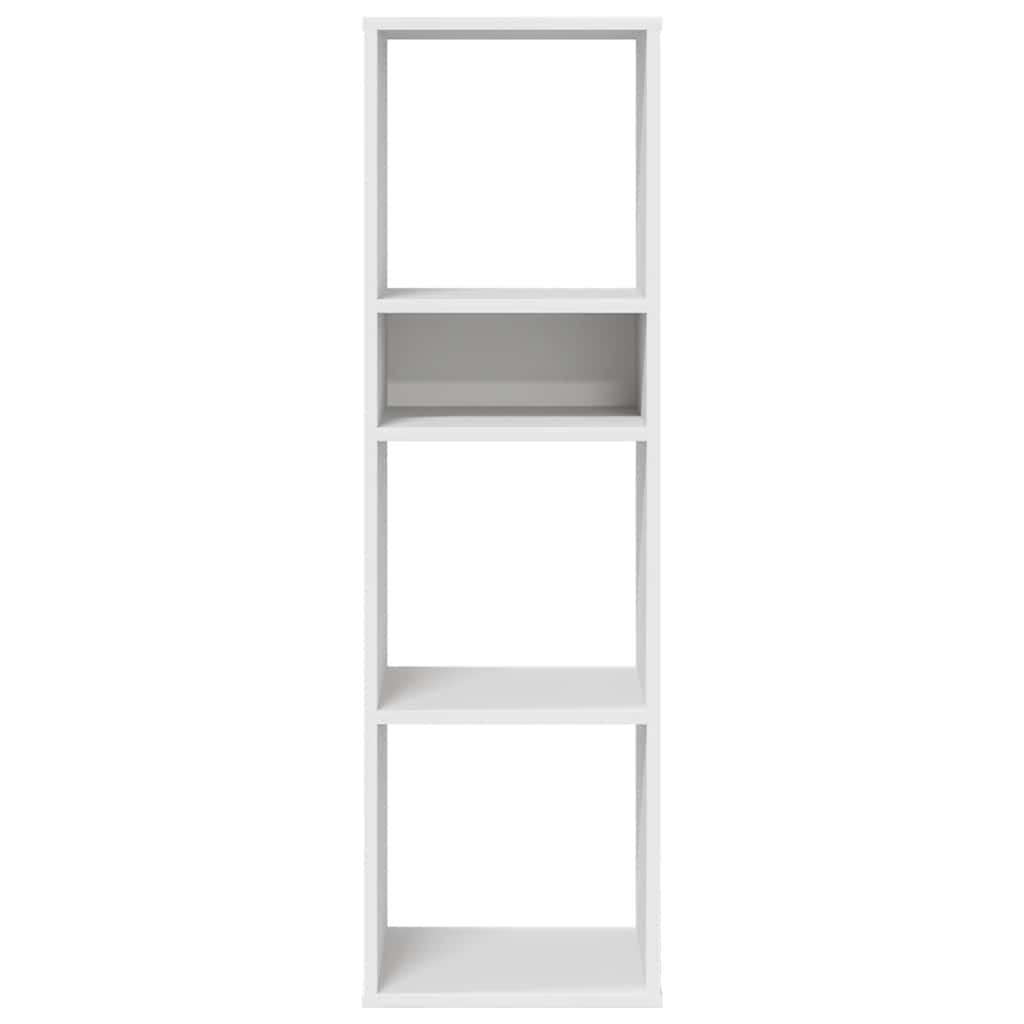 bogreol 34x31x112 cm konstrueret træ hvid