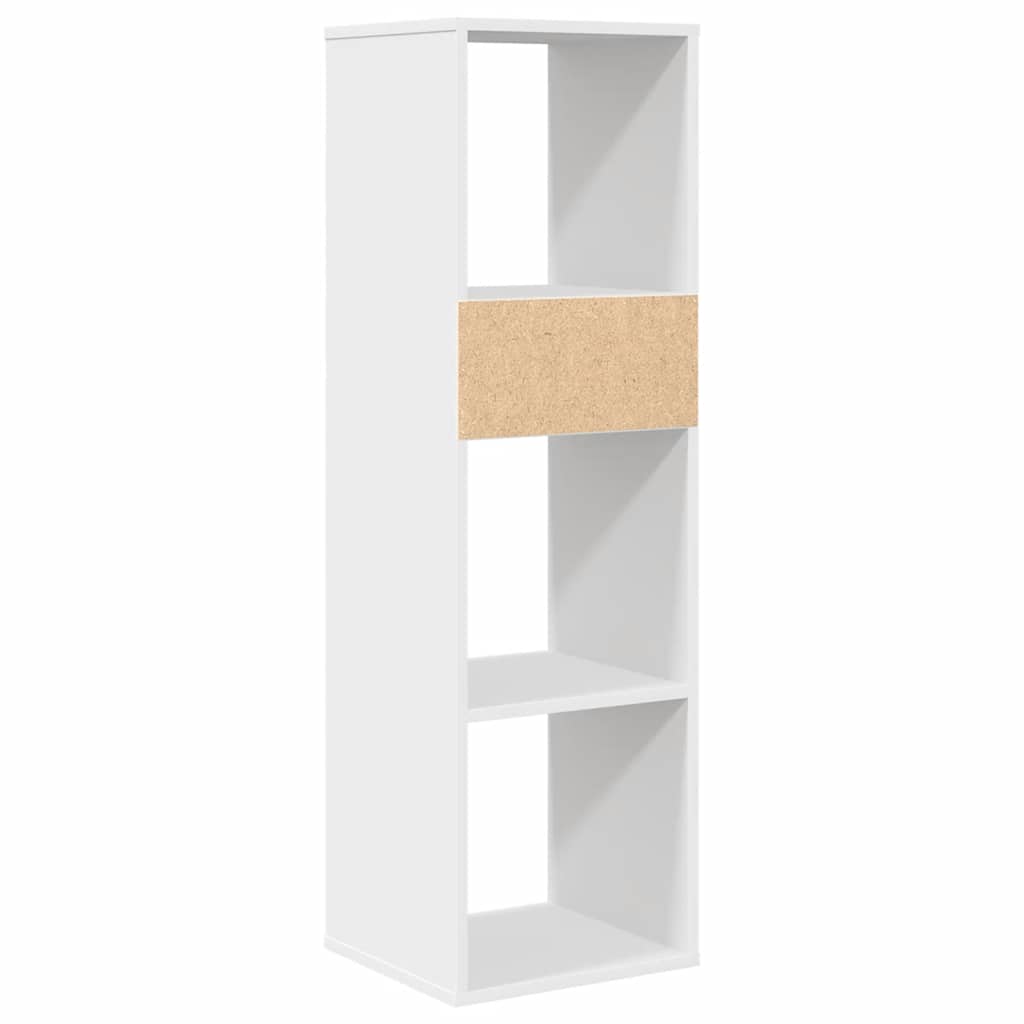 bogreol 34x31x112 cm konstrueret træ hvid