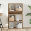 bogskab 66x31x112 cm konstrueret træ kunsteg