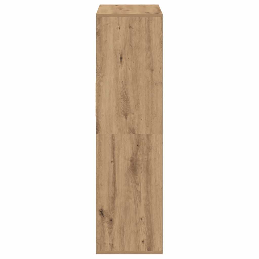 bogskab 66x31x112 cm konstrueret træ kunsteg