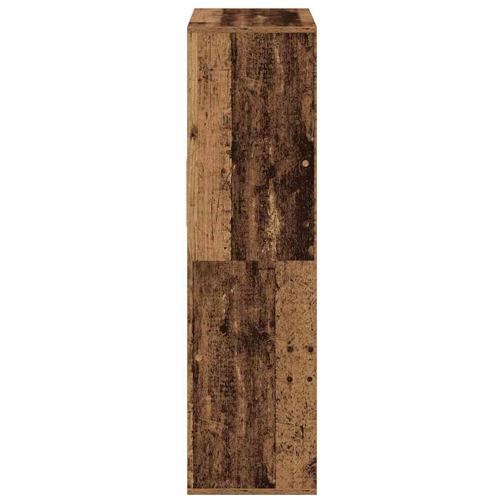 bogreol 66x31x112 cm konstrueret træ antikt træ