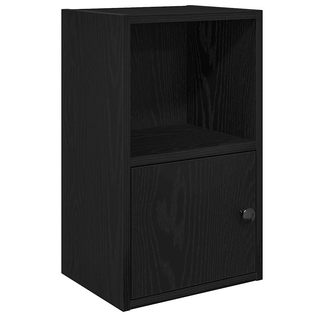 bogreol 31x24x52 cm konstrueret træ sort-eg