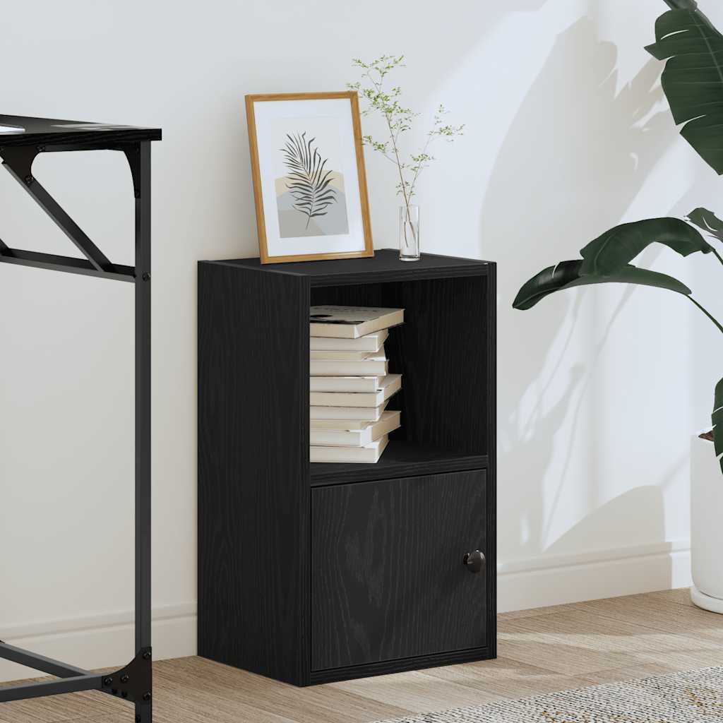 bogreol 31x24x52 cm konstrueret træ sort-eg