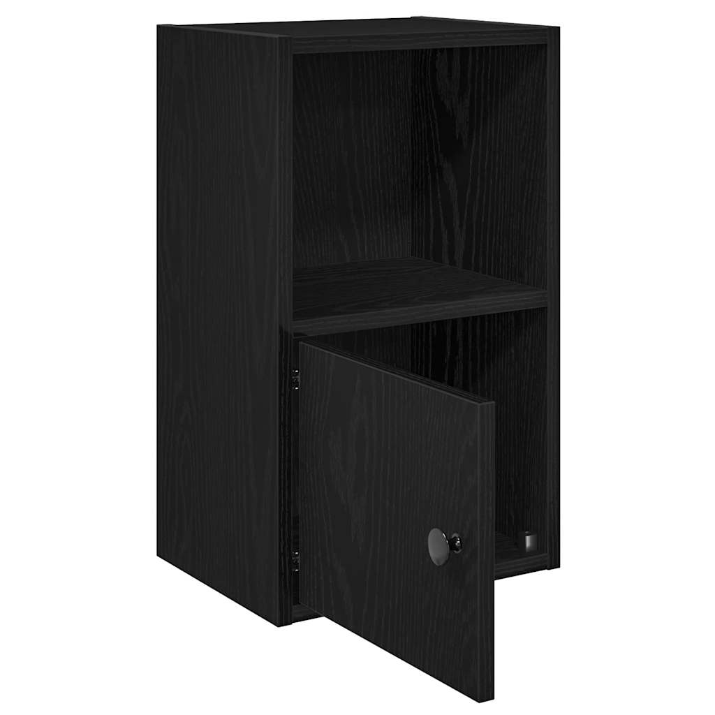 bogreol 31x24x52 cm konstrueret træ sort-eg