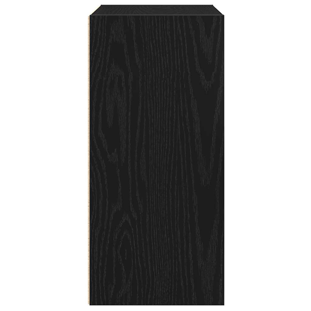 bogreol 31x24x52 cm konstrueret træ sort-eg