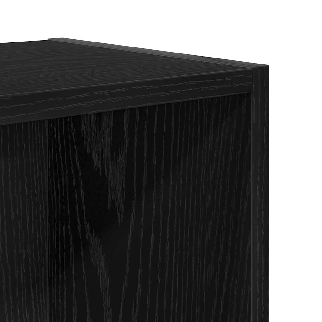 bogreol 31x24x52 cm konstrueret træ sort-eg