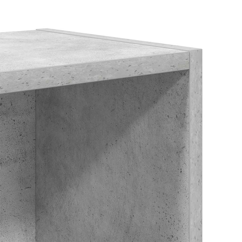 bogreol 31x24x52 cm konstrueret træ betongrå