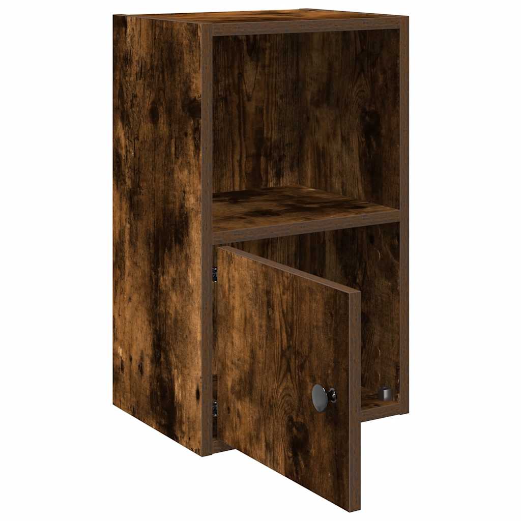 bogreol 31x24x52 cm konstrueret træ røget egetræsfarve