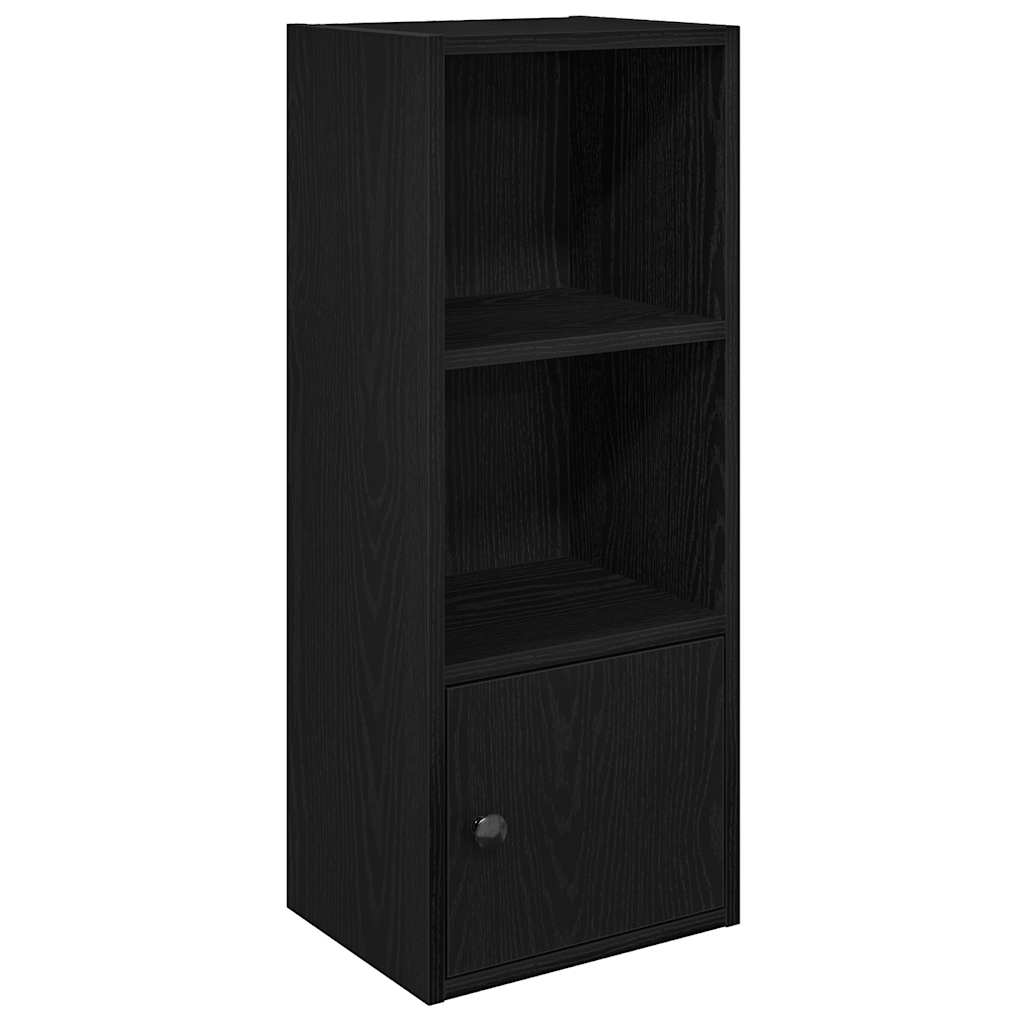 bogreol 31x24x77 cm konstrueret træ sort-eg
