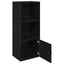 bogreol 31x24x77 cm konstrueret træ sort-eg