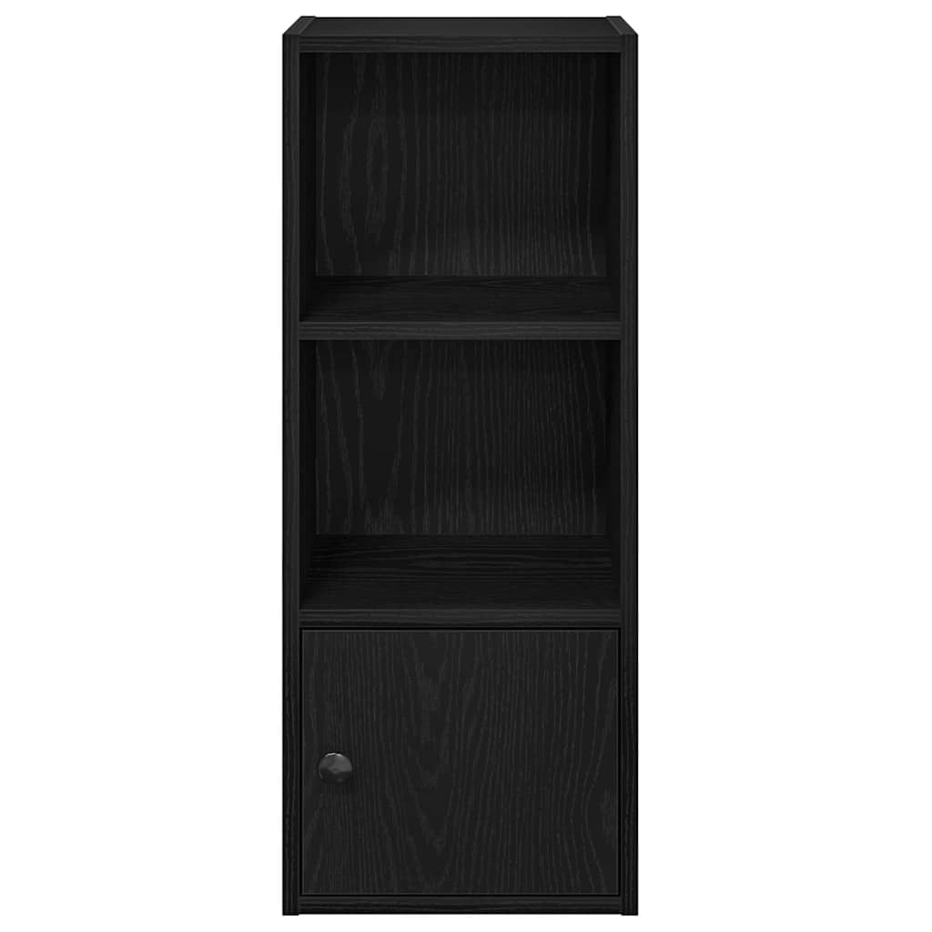 bogreol 31x24x77 cm konstrueret træ sort-eg