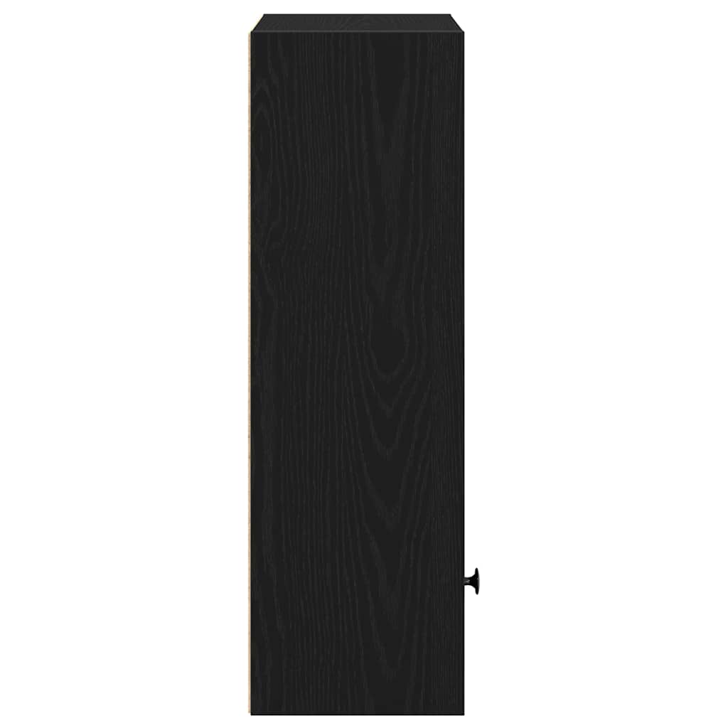 bogreol 31x24x77 cm konstrueret træ sort-eg