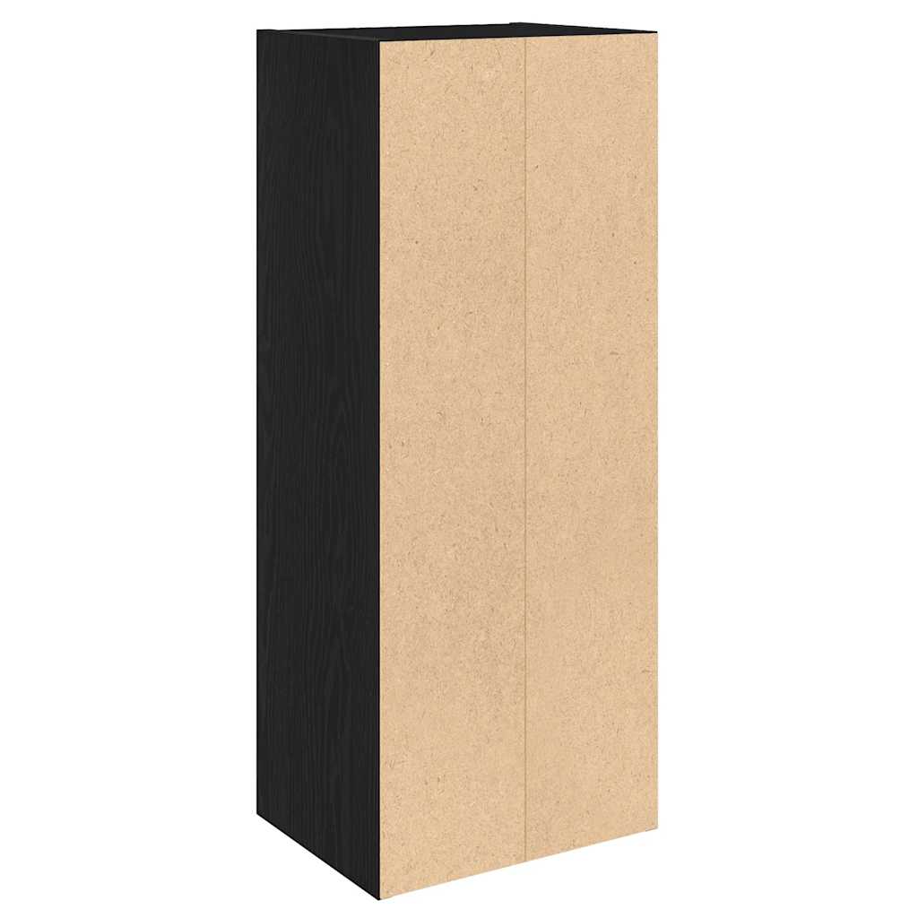 bogreol 31x24x77 cm konstrueret træ sort-eg