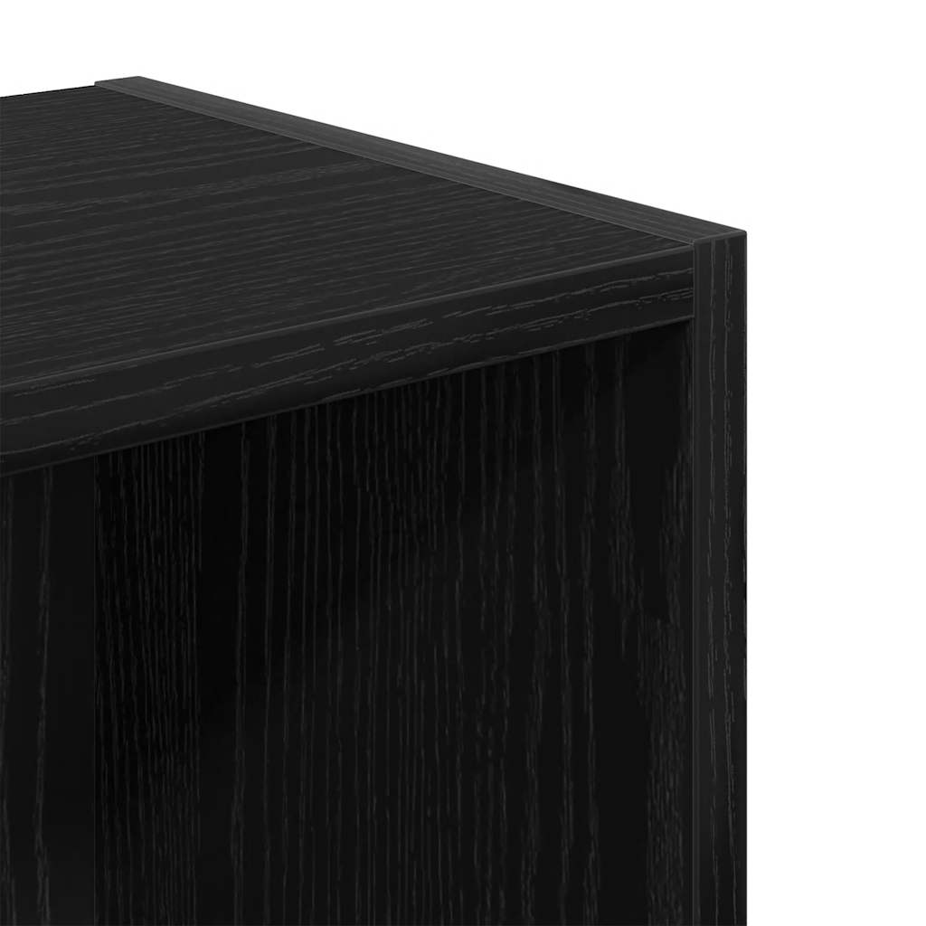 bogreol 31x24x77 cm konstrueret træ sort-eg