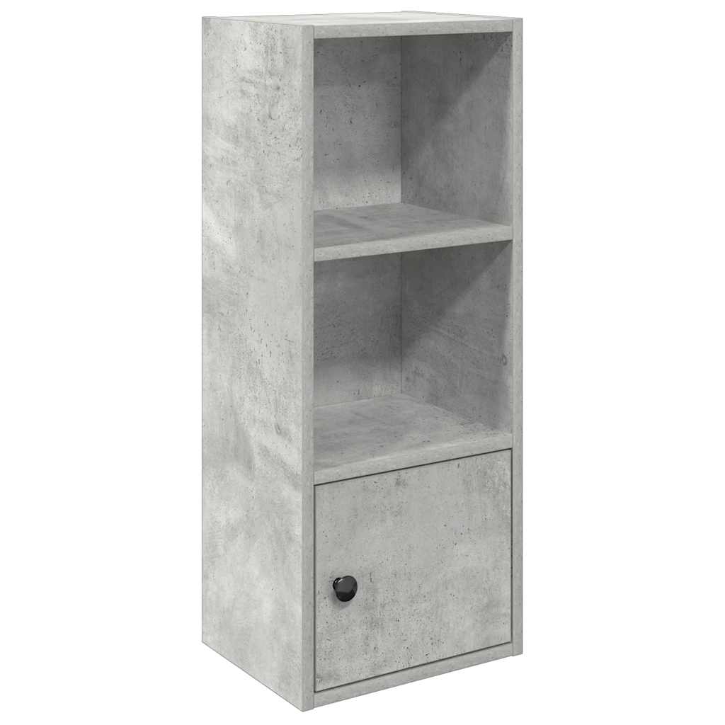 bogreol 31x24x77 cm konstrueret træ betongrå