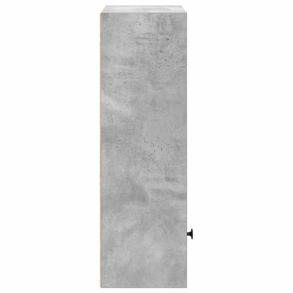 bogreol 31x24x77 cm konstrueret træ betongrå