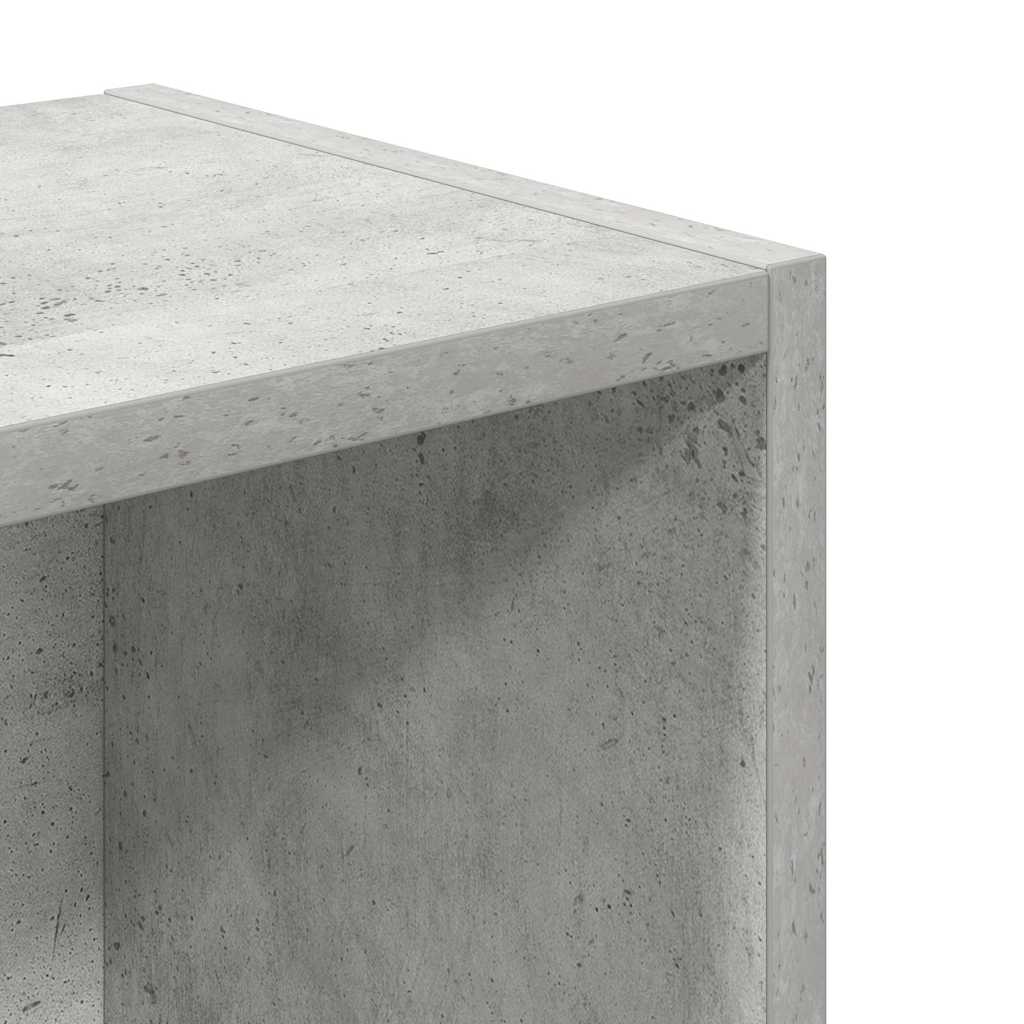 bogreol 31x24x77 cm konstrueret træ betongrå