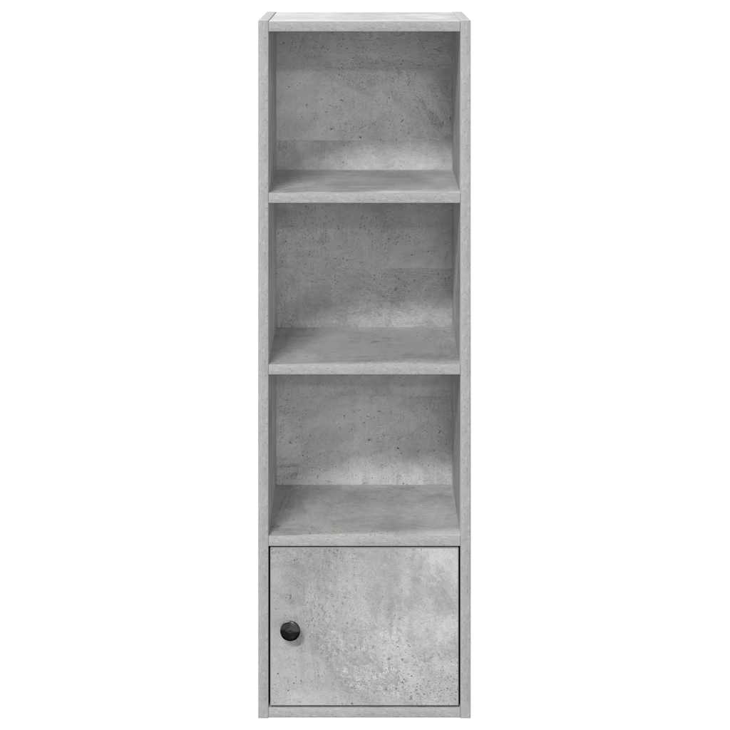 bogreol 31x24x102 cm konstrueret træ betongrå