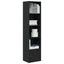 bogreol 31x24x127 cm konstrueret træ sort-eg