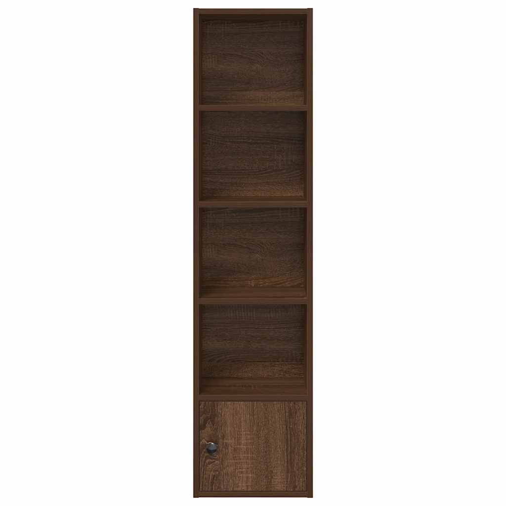 bogreol 31x24x127 cm konstrueret træ brun egetræsfarve