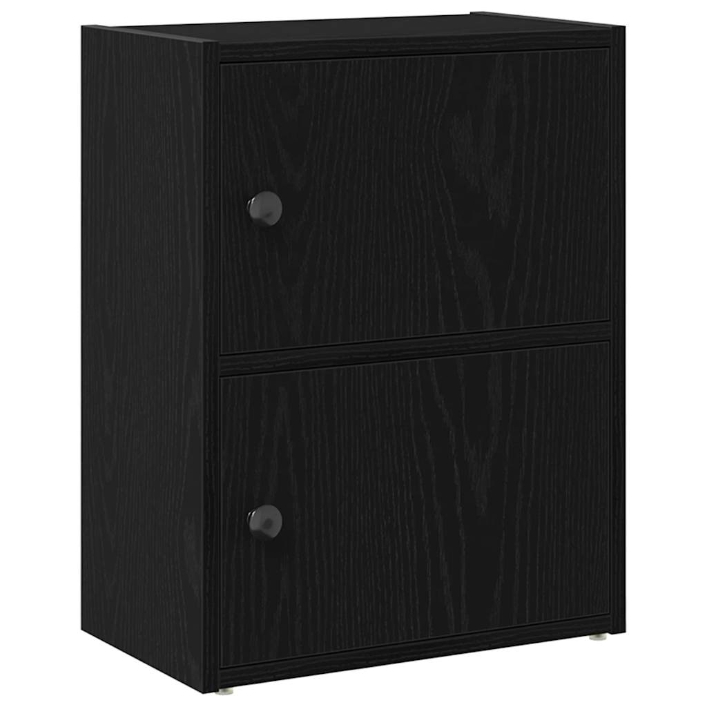 bogreol 40x24x52 cm konstrueret træ sort-eg