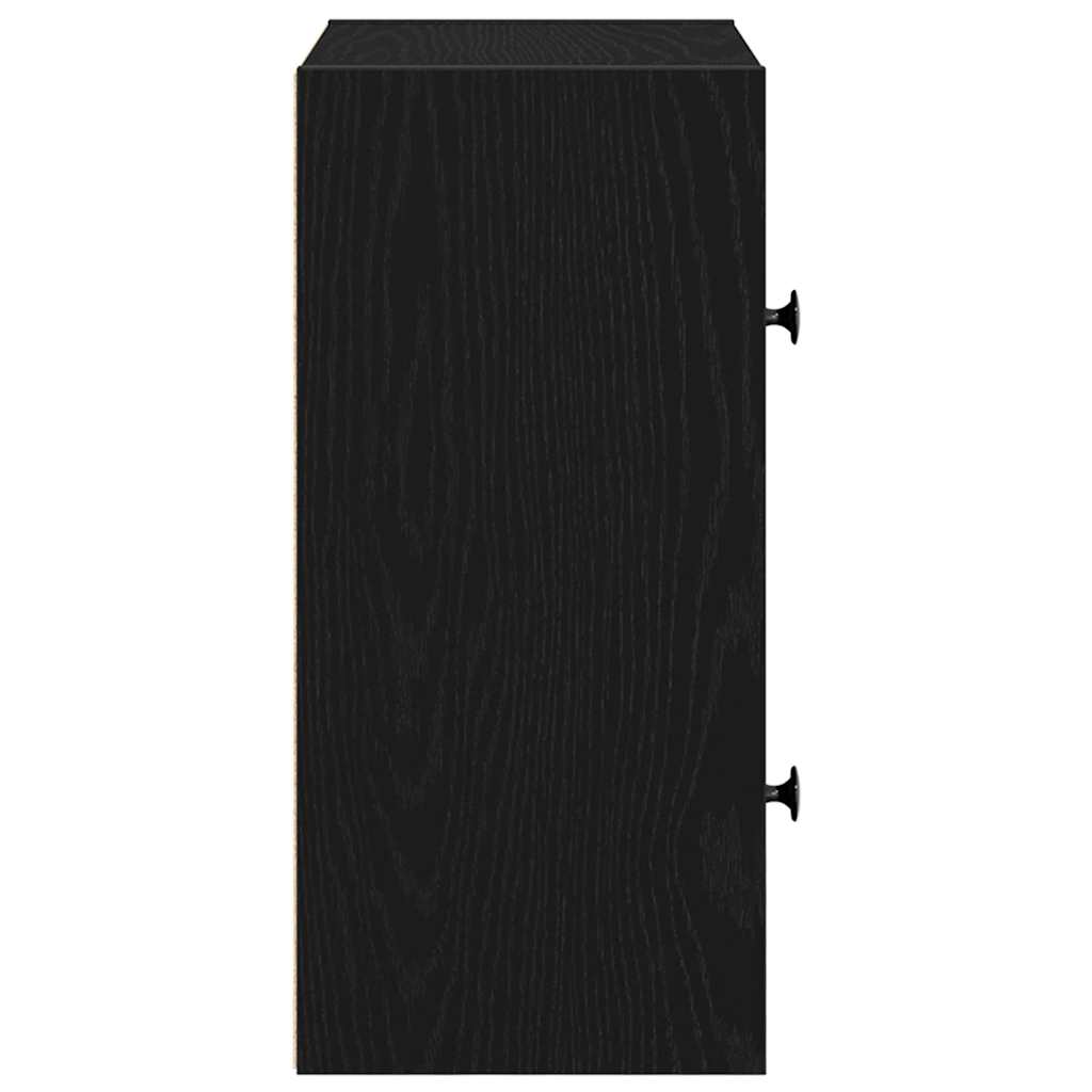 bogreol 40x24x52 cm konstrueret træ sort-eg