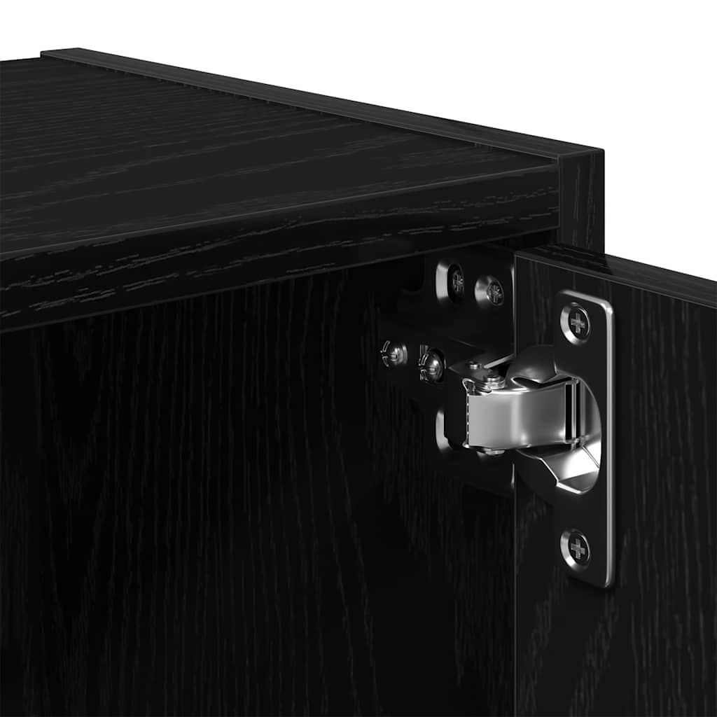 bogreol 40x24x52 cm konstrueret træ sort-eg