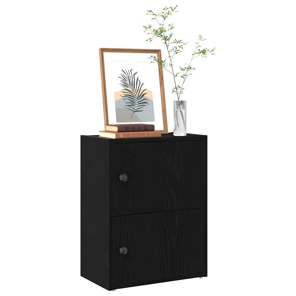 bogreol 40x24x52 cm konstrueret træ sort-eg
