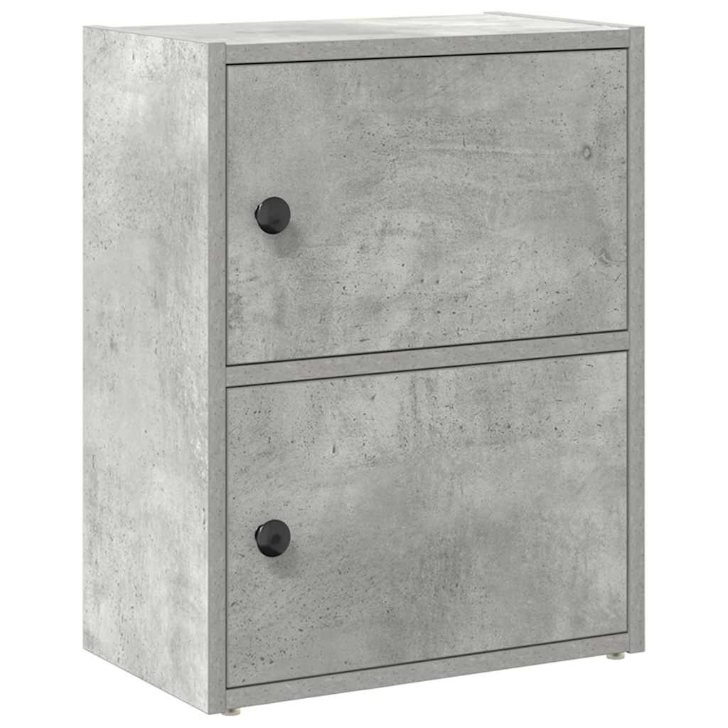 bogreol 40x24x52 cm konstrueret træ betongrå
