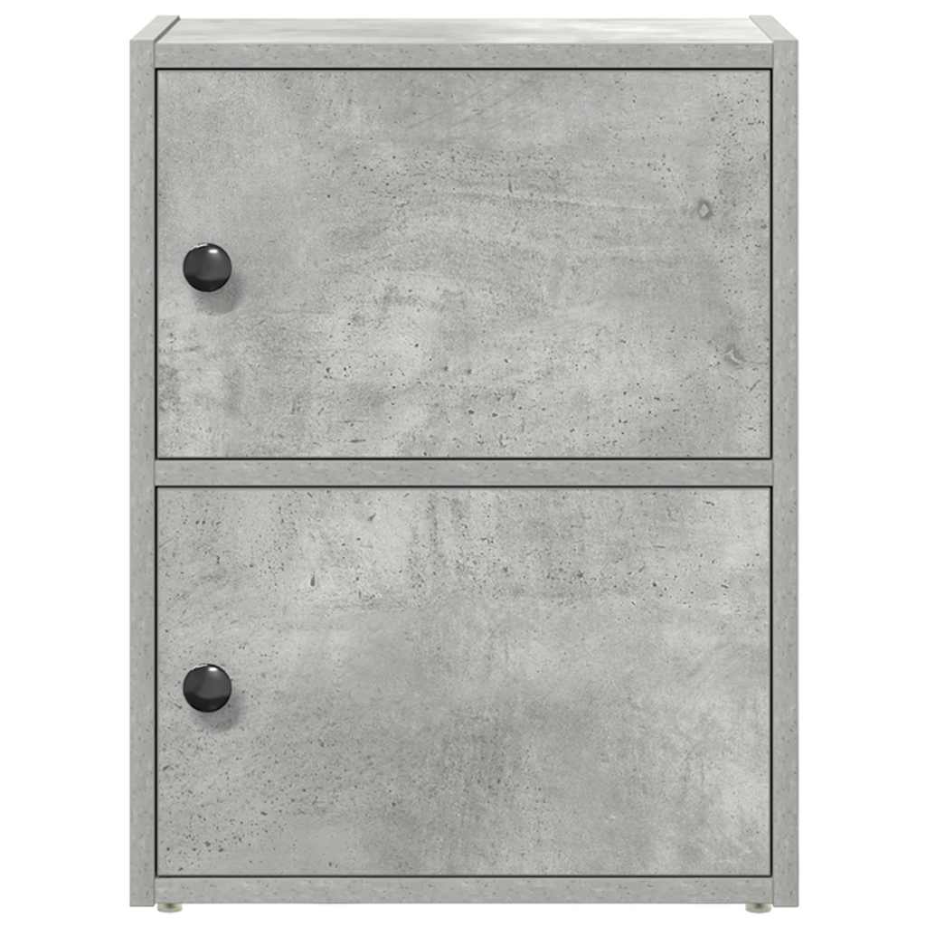 bogreol 40x24x52 cm konstrueret træ betongrå
