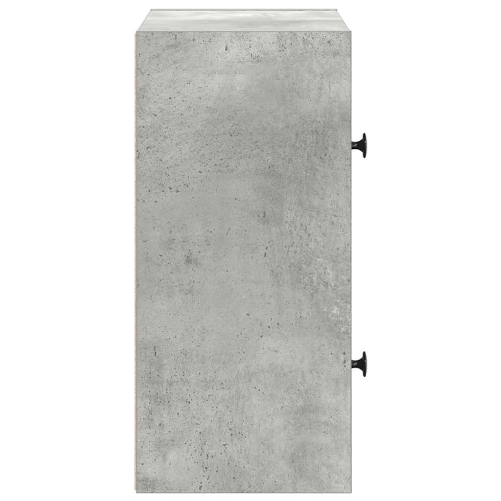 bogreol 40x24x52 cm konstrueret træ betongrå