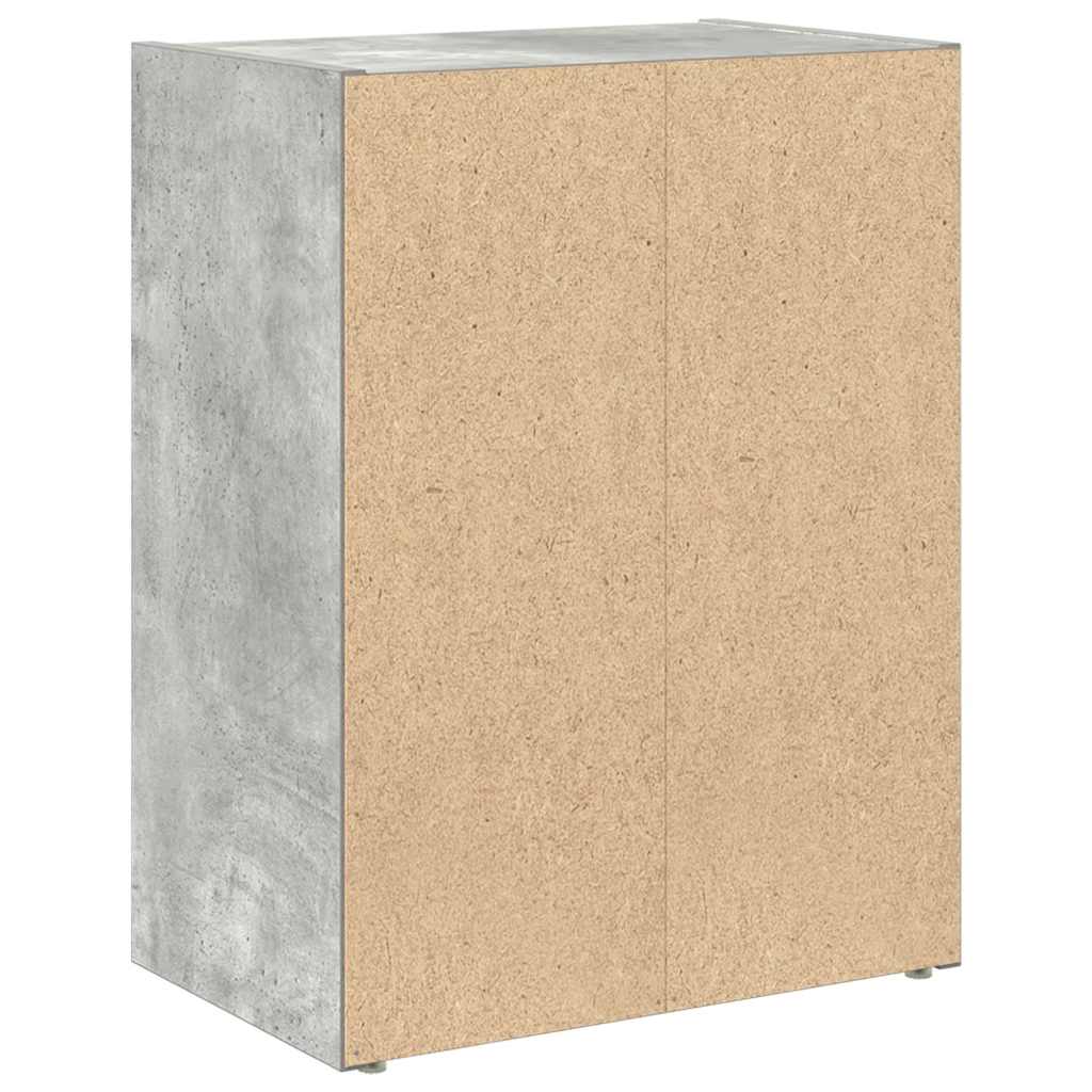 bogreol 40x24x52 cm konstrueret træ betongrå
