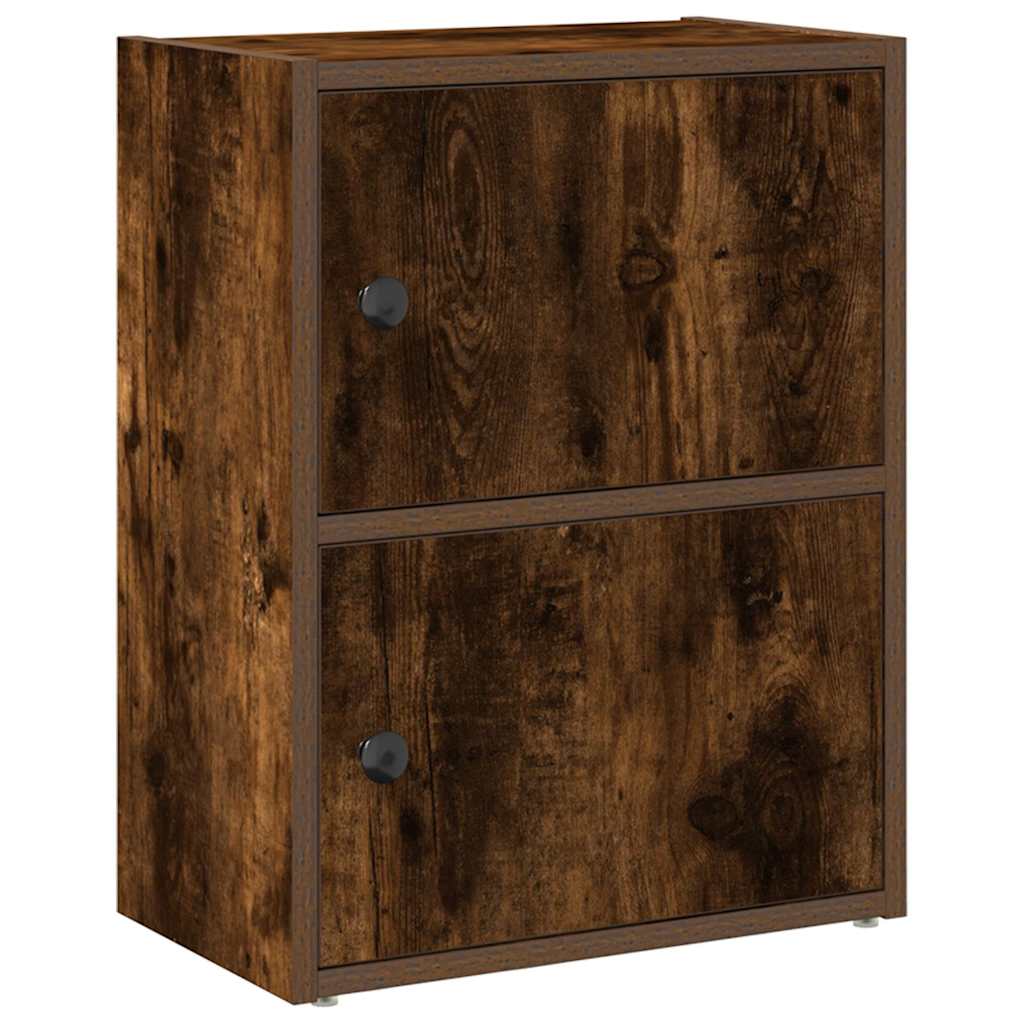 bogreol 40x24x52 cm konstrueret træ røget egetræsfarve
